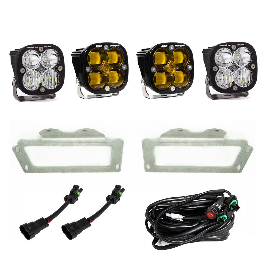 Baja Designs Dodge/Ram Squadron SAE Fog Pocket Light Kit - Dodge 2009-10 Ram 1500; Ram 2011-12 1500; 2010-18 2500/3500