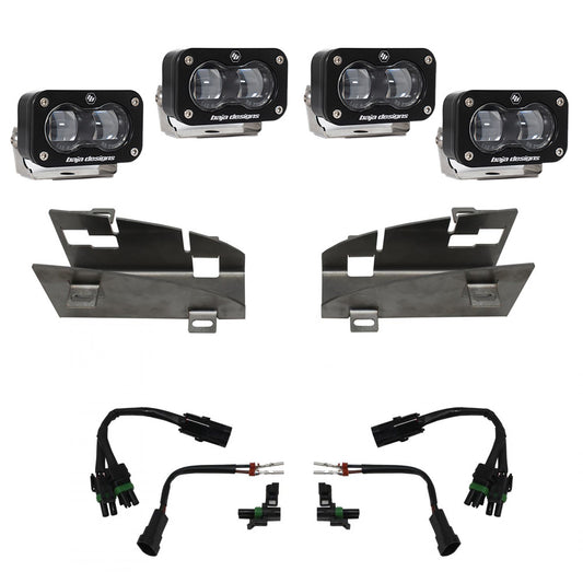 Baja Designs Dodge/Ram Dual S2 SAE Fog Pocket Light Kit - Ram 2019-23 1500 Rebel 2021-23 1500 TRX